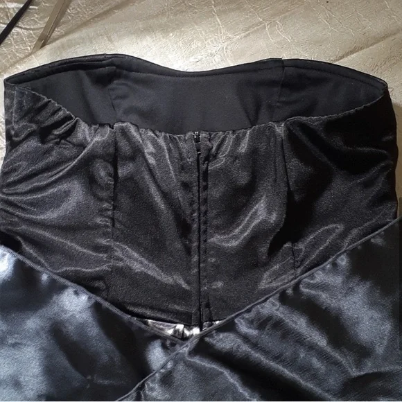 Ruby Rox Black and White Strapless Dress - Picture 4 of 8